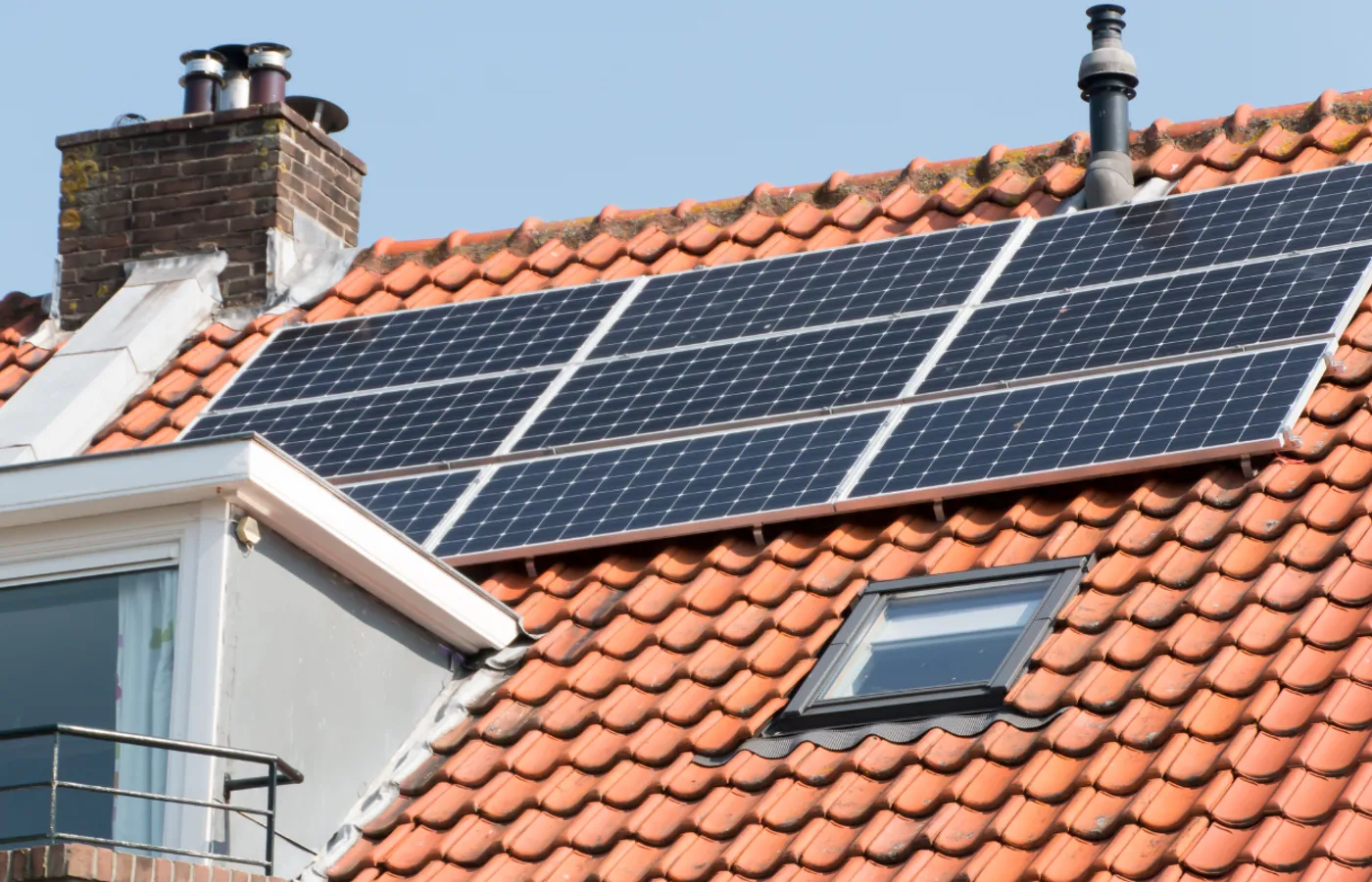 Solceller på tagryg